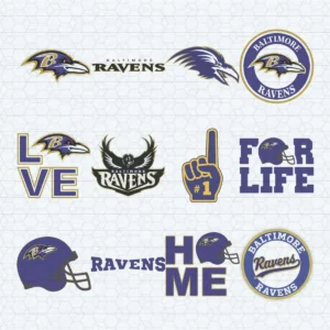 Baltimore Ravens Football Love SVG Collection