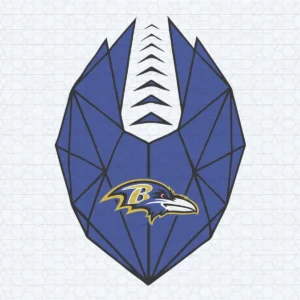 Baltimore Ravens Geometric Football SVG