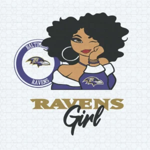 Baltimore Ravens Girl SVG Background Transparent Digital File