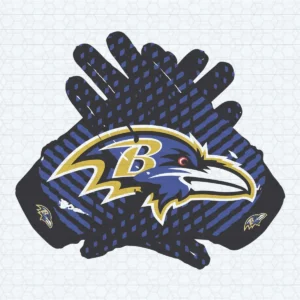 Baltimore Ravens Glove Design SVG Background Transparent