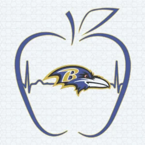 Baltimore Ravens Heartbeat Apple SVG