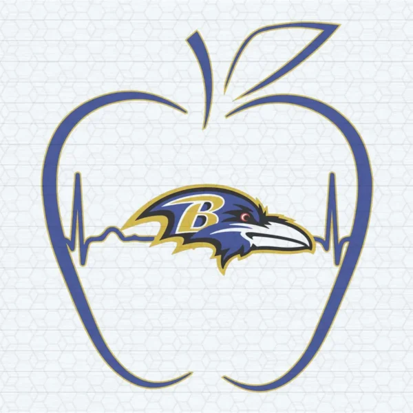 Baltimore Ravens Heartbeat Apple SVG