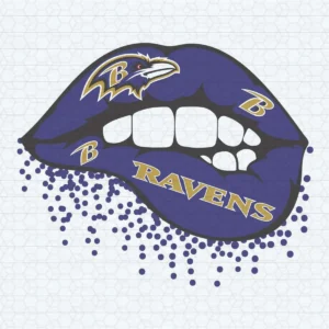 Baltimore Ravens Inspired Lips SVG