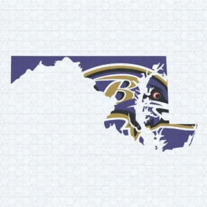 Baltimore Ravens Logo Maryland Map SVG