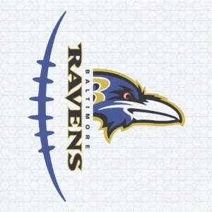Baltimore Ravens Logo with Football Laces SVG