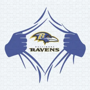 Baltimore Ravens Logo with Superhero Reveal SVG Clipart For Cricut