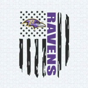 Baltimore Ravens Patriotic Flag Design SVG Cut File