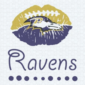 Baltimore Ravens Sexy Lips Football Logo SVG