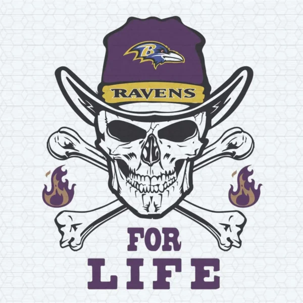 Baltimore Ravens Skull Fan Art SVG Background Transparent
