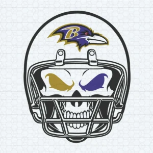 Baltimore Ravens Skull Helmet SVG