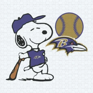 Baltimore Ravens Snoopy Ravens Playful Pup SVG