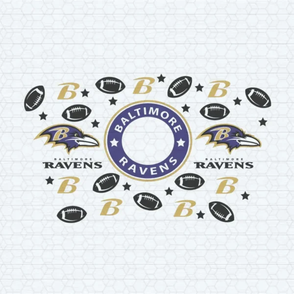 Baltimore Ravens Starbucks Wrap SVG Background Transparent