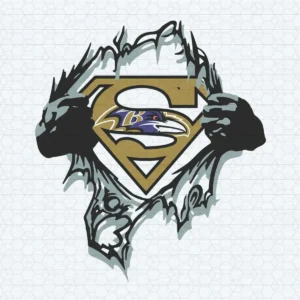 Baltimore Ravens Superman Heroic Emblem SVG