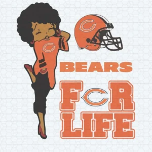 Bears For Life NFL Betty Boop Helmet SVG