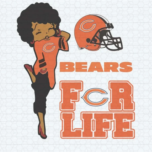 Bears For Life NFL Betty Boop Helmet SVG