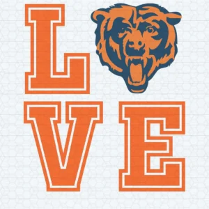 Beautiful Love Chicago Bears SVG Football Vector NFL