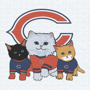 Best Cats Love Chicago Bears American Football Team SVG