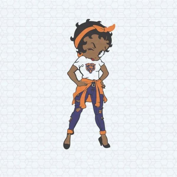 Betty Boop Chicago Bears Fangirls Logo SVG NFL Sport Team