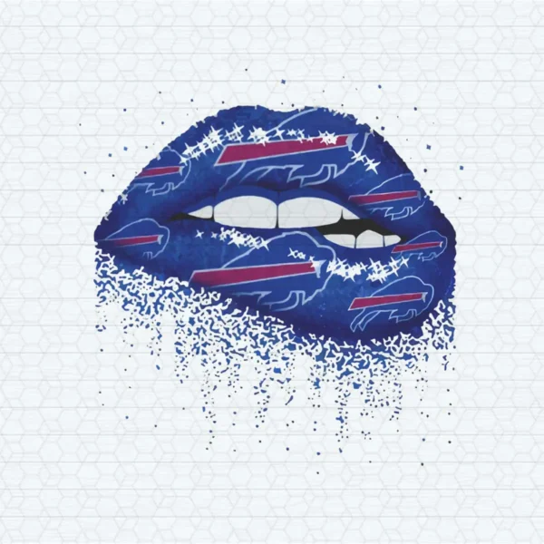 Biting Glossy Lips Sexy Buffalo Bills Nfl Football PNG File