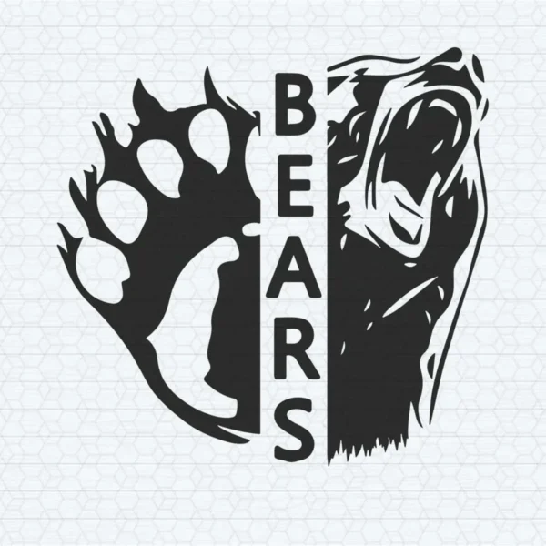 Black Angry Bears SVG Chicago Bears American Football Team