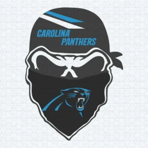 Black Carolina Panthers Logo Skull SVG Cricut Digital Download