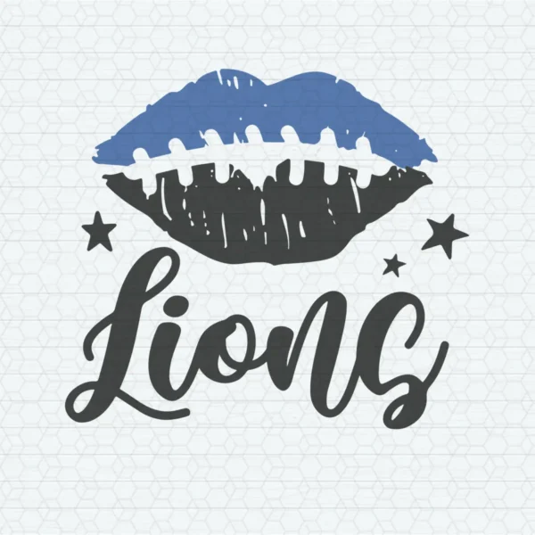 modern with a playful twist Lions classic SVG design showing excitement and pride for Cricut and Silhouette cutting machines