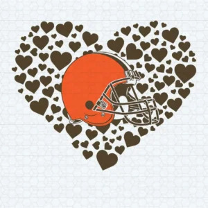 vintage with a modern twist, featuring bold and playful elements Browns helmet SVG design showing nostalgia and pride for Cricut and Silhouette cutting machines