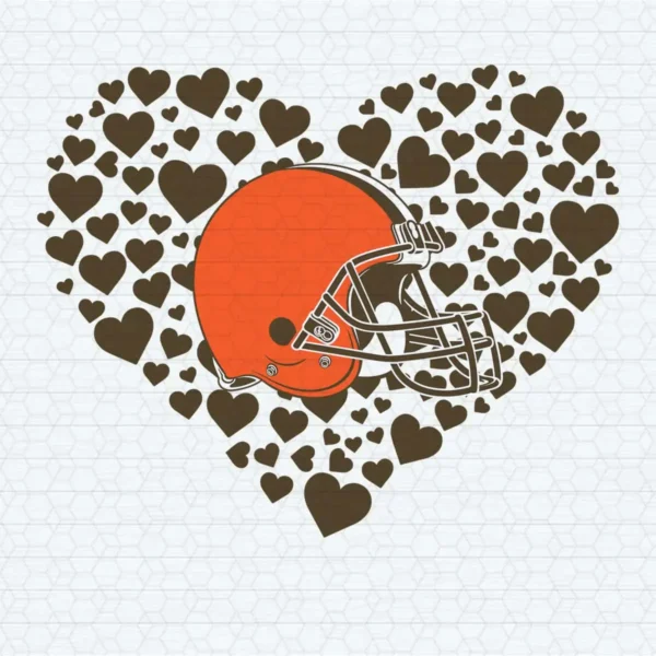 vintage with a modern twist, featuring bold and playful elements Browns helmet SVG design showing nostalgia and pride for Cricut and Silhouette cutting machines