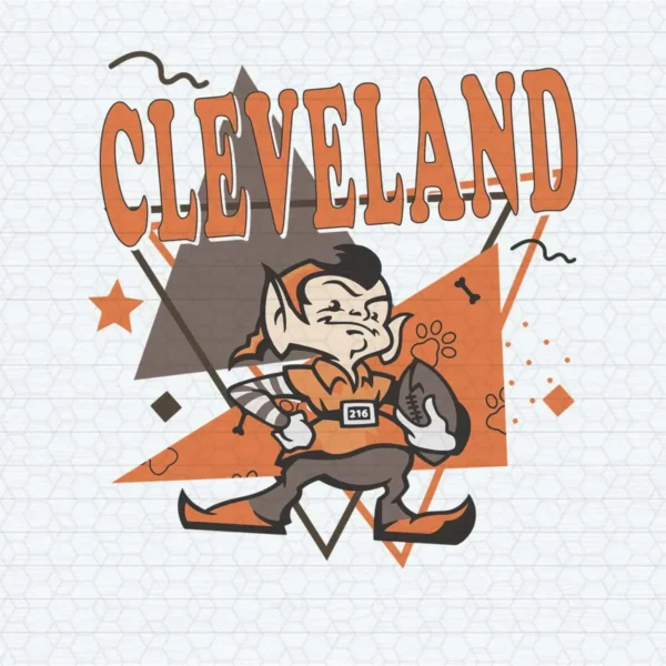 vintage with a playful, cartoonish aesthetic Browns classic SVG design showing nostalgia for Cricut and Silhouette cutting machines