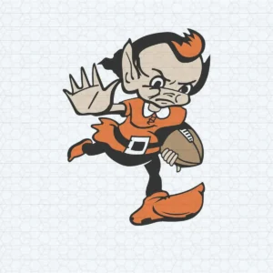 vintage with a playful character illustration Browns mascot SVG design showing nostalgia and pride for Cricut and Silhouette cutting machines