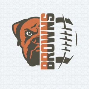 modern with a vintage twist, featuring bold lines and a strong mascot representation Browns logo SVG design showing pride for Cricut and Silhouette cutting machines