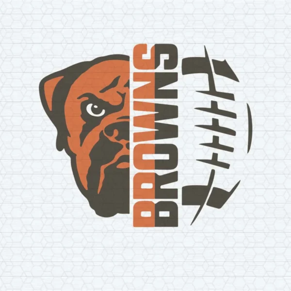 modern with a vintage twist, featuring bold lines and a strong mascot representation Browns logo SVG design showing pride for Cricut and Silhouette cutting machines