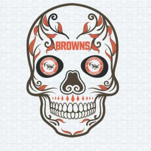 vintage with bold elements, incorporating a modern twist through intricate detailing Browns skull SVG design showing pride and nostalgia for Cricut and Silhouette cutting machines