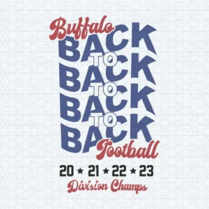 Buffalo Back To Back Football Division Champs SVG