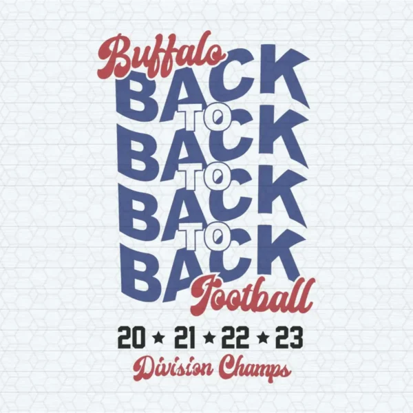 Buffalo Back To Back Football Division Champs SVG