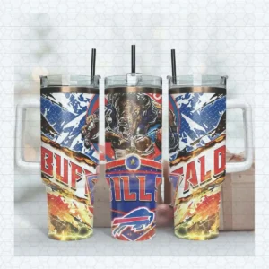 Buffalo Bills Football Mascot 40oz Tumbler Nfl Design PNG