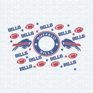 Buffalo Bills Football Starbucks Wrap SVG Cutting File