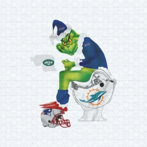 Buffalo Bills Grinch Sitting On Miami Dolphins Toilet PNG