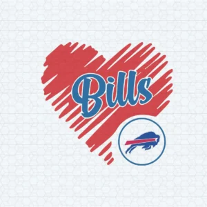 Buffalo Bills Red Heart Sport Football Lovers SVG
