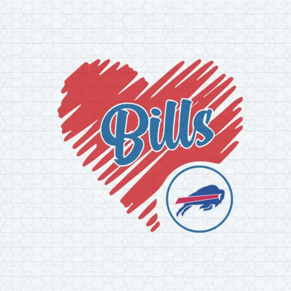 Buffalo Bills Red Heart Sport Football Lovers SVG