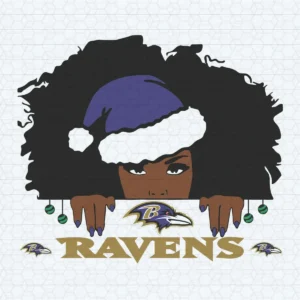 Buffalo Bills Santa Black Girl Christmas Party SVG