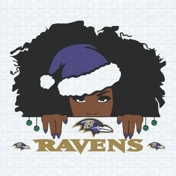 Buffalo Bills Santa Black Girl Christmas Party SVG