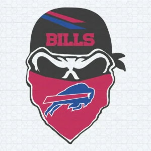 Buffalo Bills Skull Wearing Mark SVG Digital Download