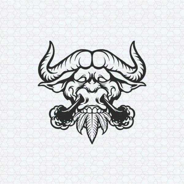 Buffalo Logo Silhouette SVG Smoke Clipart Layered Digital