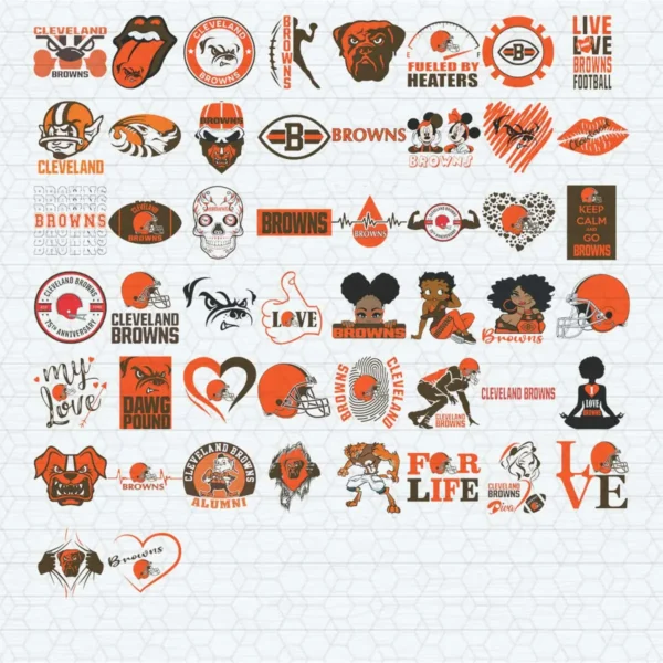 vintage and bold, reflecting a strong connection to the team's history and culture. Browns classic SVG design showing nostalgia and pride for Cricut and Silhouette cutting machines