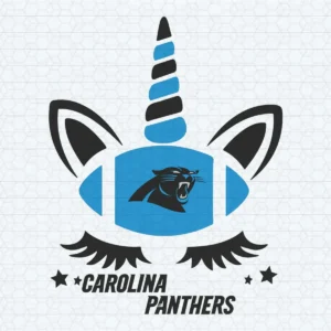 Carolina Panthers Cute Unicorn SVG Cricut Digital Download
