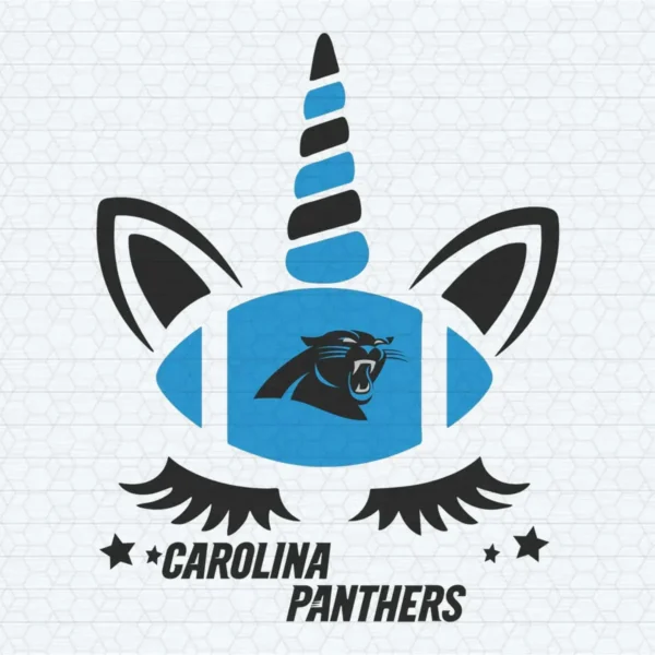 Carolina Panthers Cute Unicorn SVG Cricut Digital Download