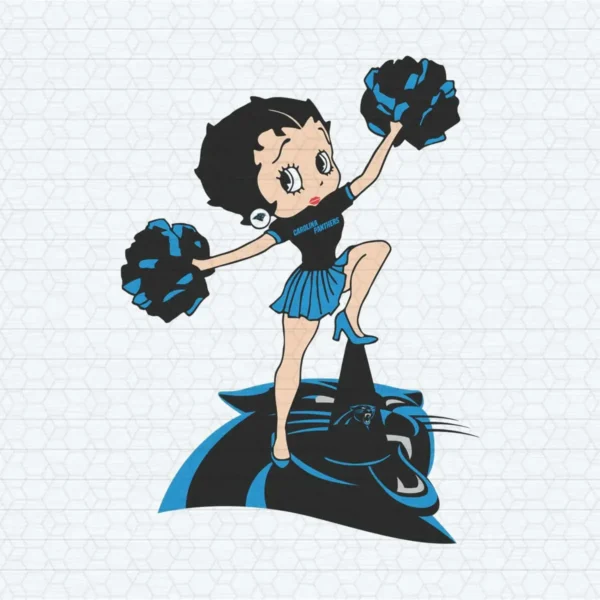 Carolina Panthers Fangirl Betty Boop Football Team SVG