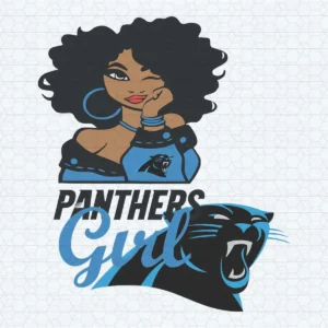 Carolina Panthers Football Sport Fangirls SVG Blue Girl
