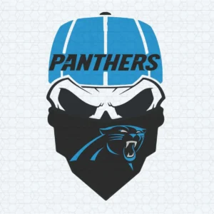 Carolina Panthers Football Vector Nfl Sport Skull SVG